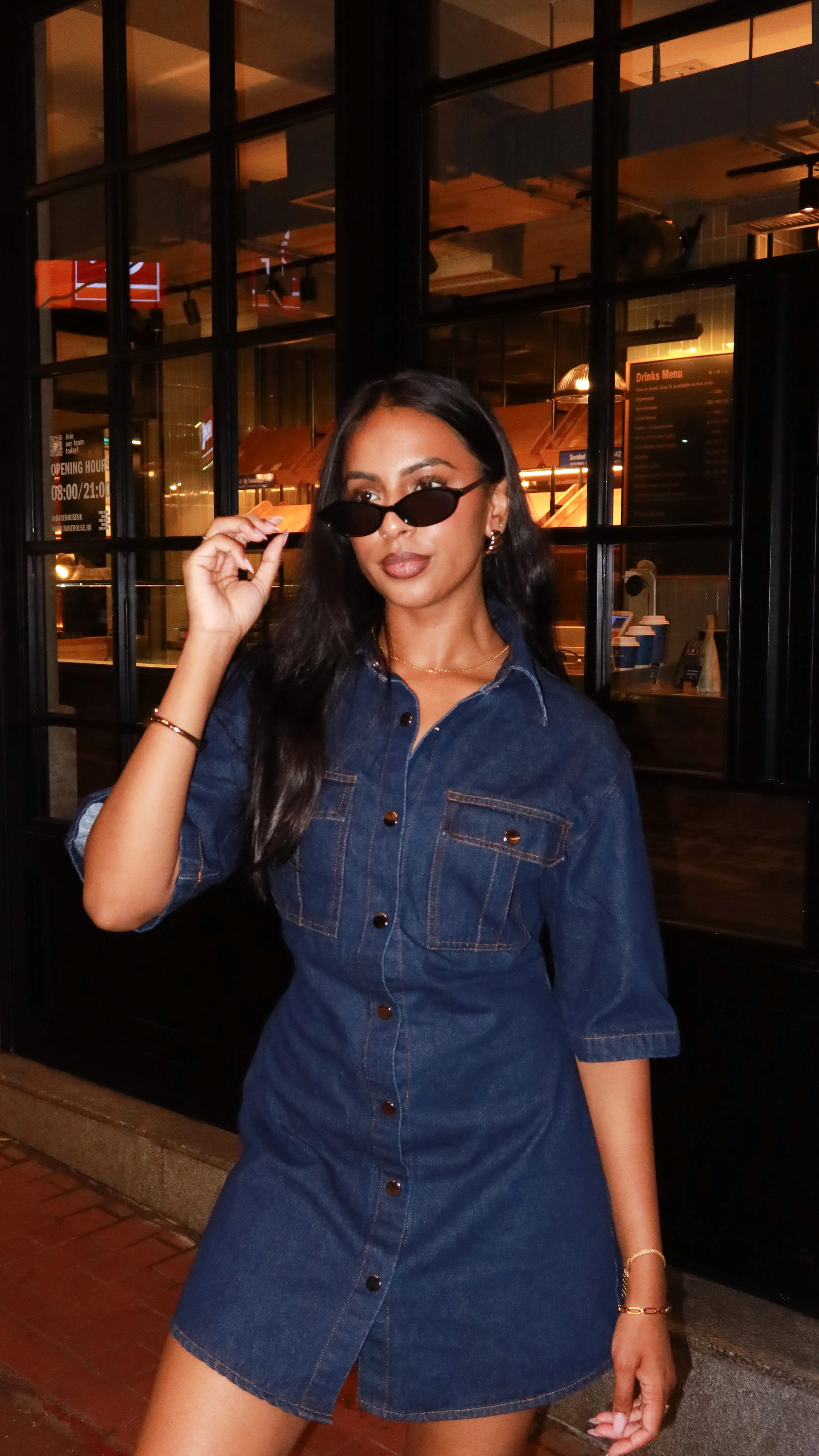 Raz Mini Dress - Dark Denim