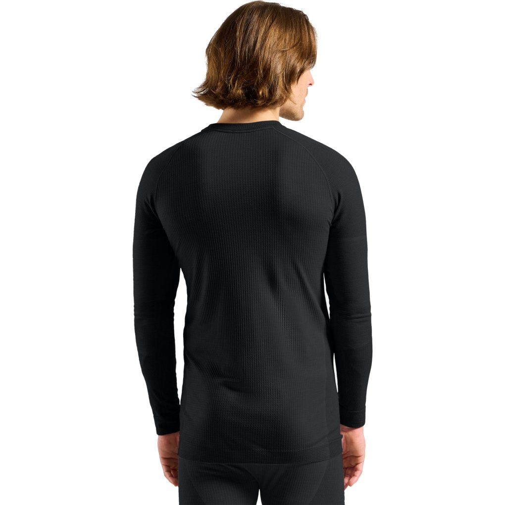 Odlo Seamless Performance Wool Crewneck Base Layer Top Men - black