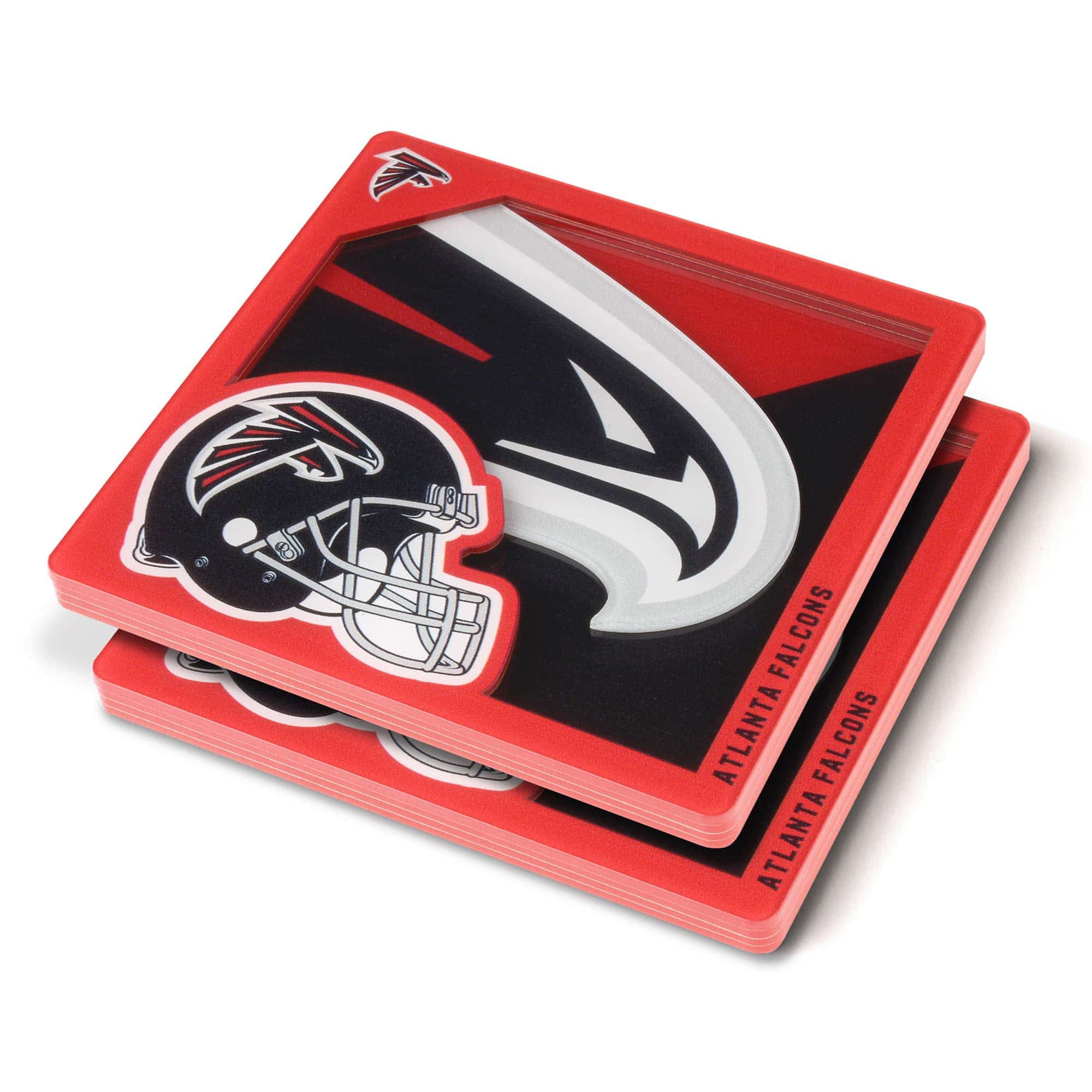 Atlanta Falcons 3D Logo NFL Coasters (2-Piece)