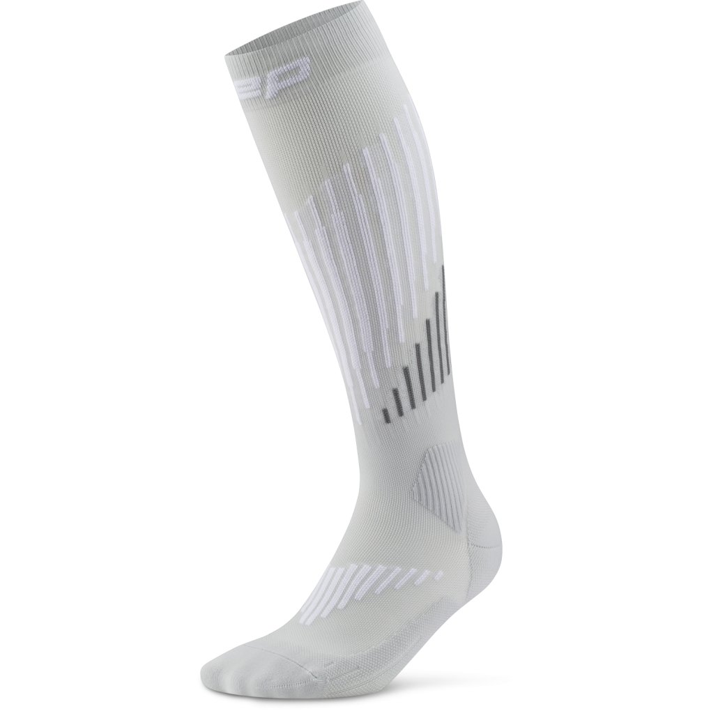CEP Core Run Merino Tall Compression Socks Men - grey/white