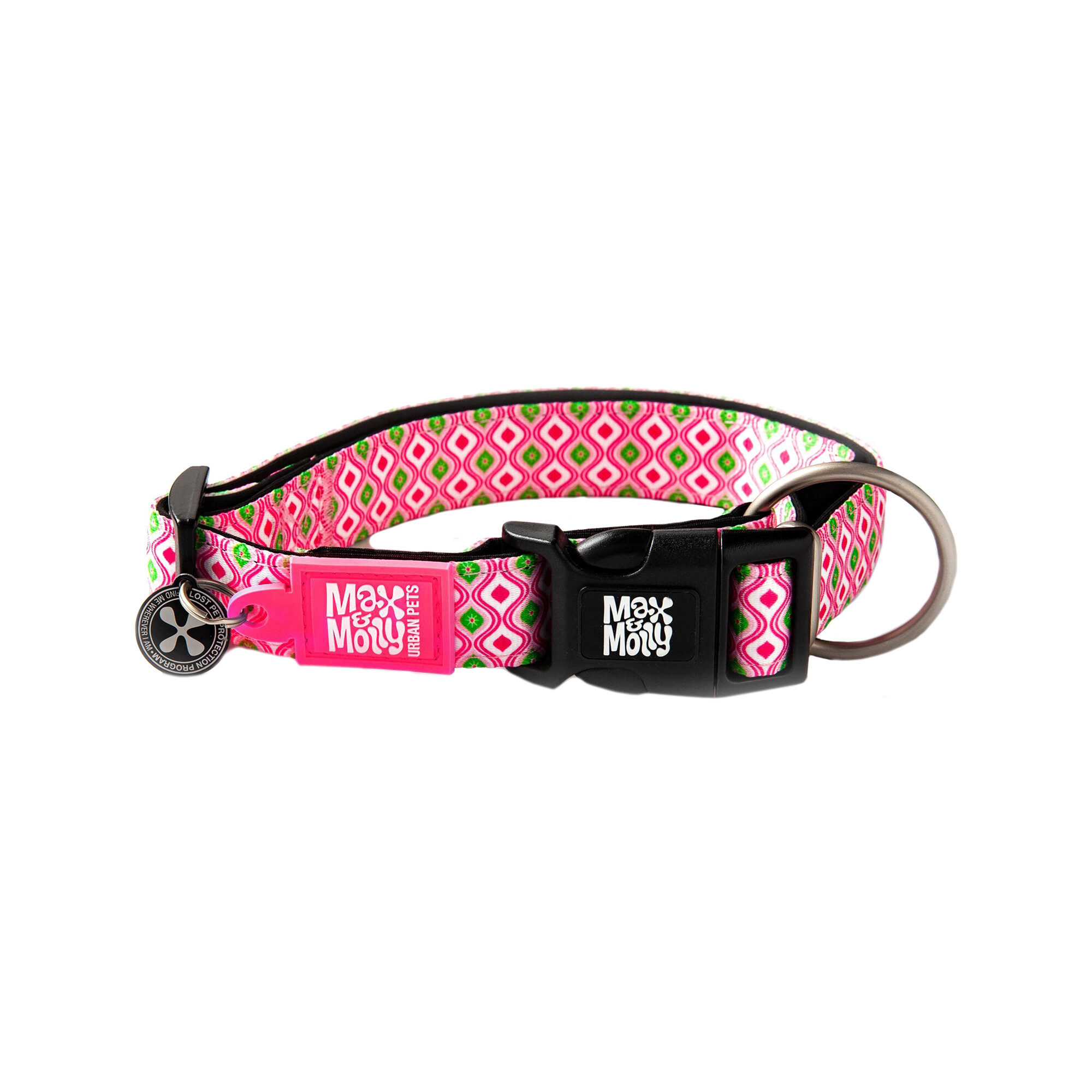 Max & Molly Smart ID Collar - Retro Pink - L