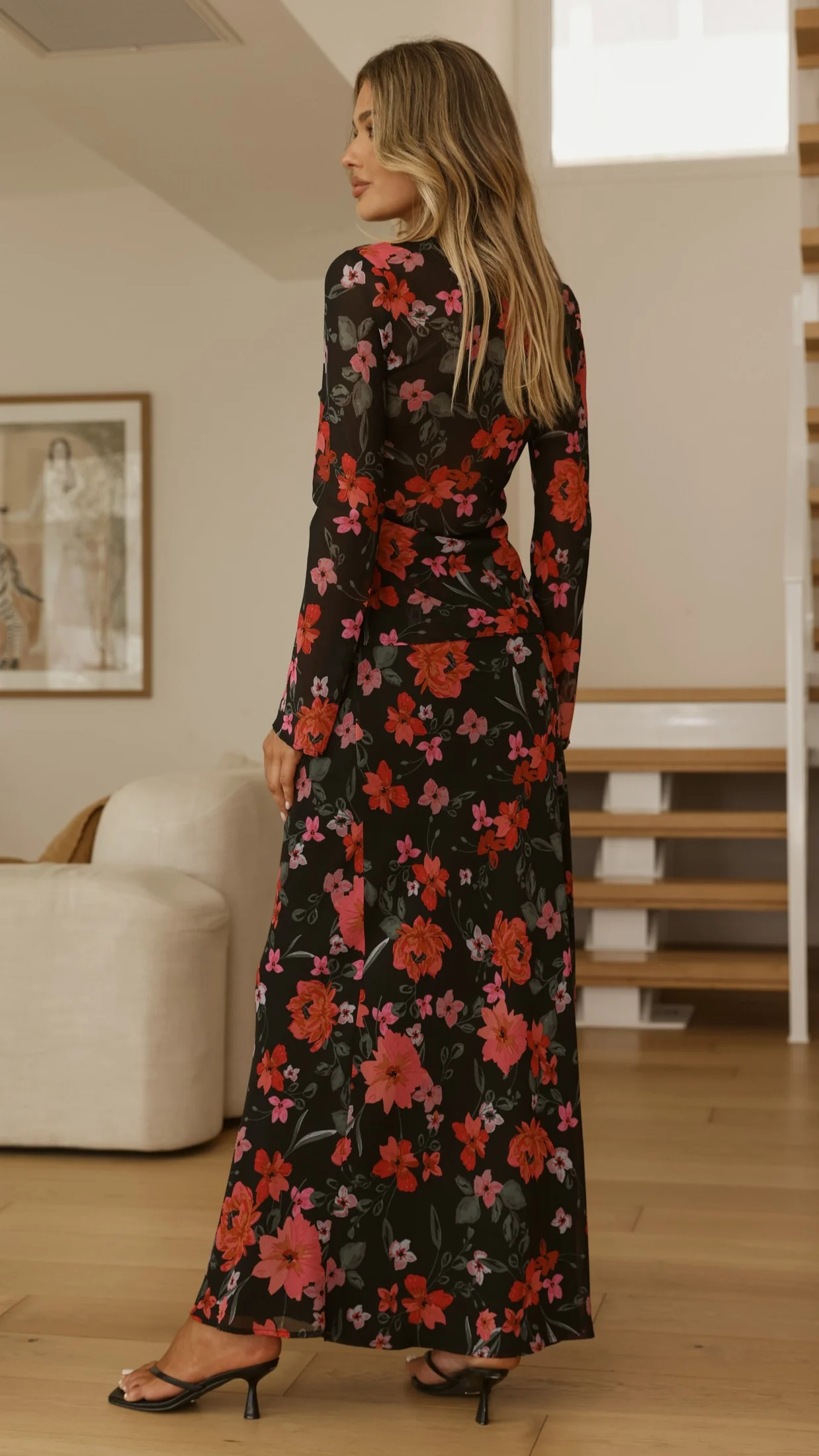 Flo Maxi Skirt - Dark Floral