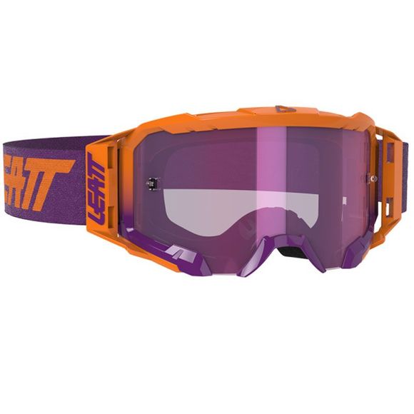 Leatt VELOCITY 5.5 IRIZ cross goggles - NEON ORANGE PURPLE 2021 - Orange / PinkRef: LB0256 / DL1003-8020001020