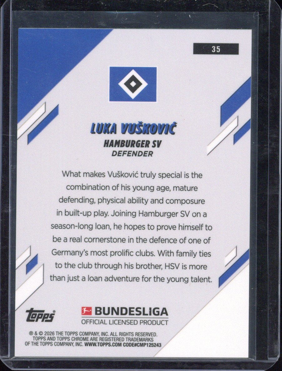 2025-26 Topps Chrome Bundesliga Luka Vuscovic RC /50