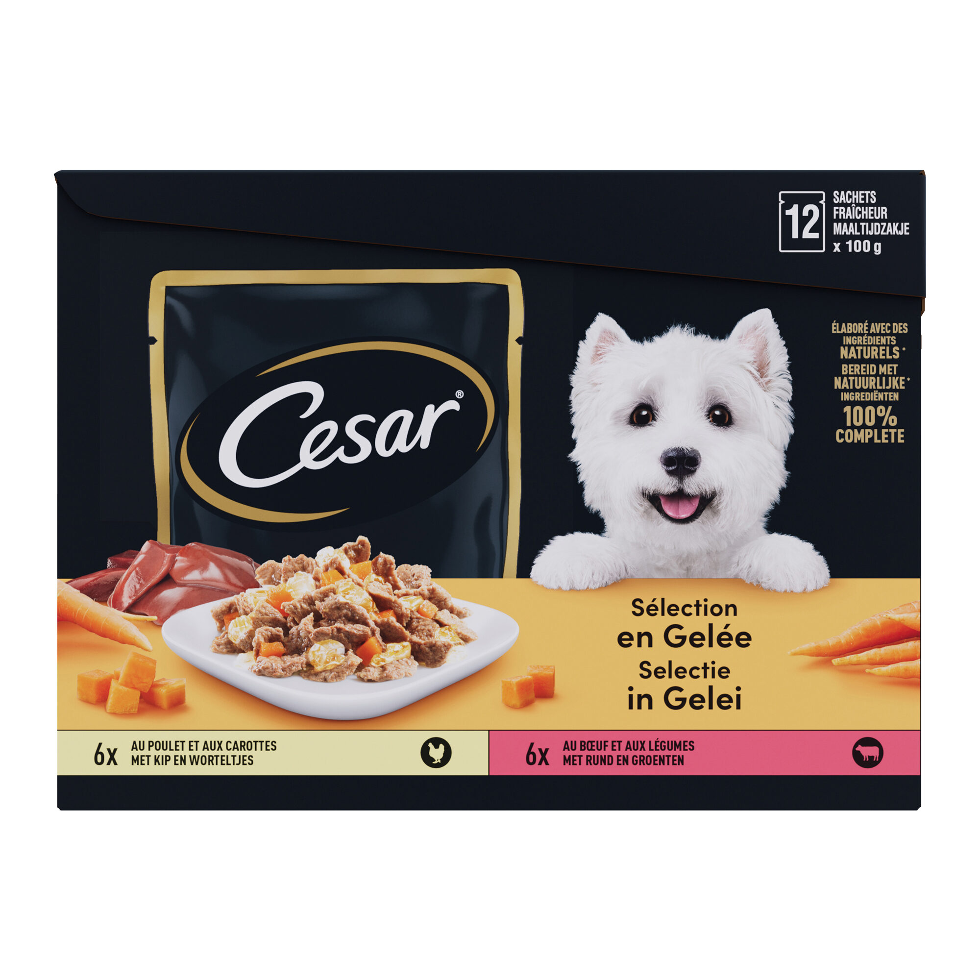 Cesar Selection in Jelly - Pouch - 12 x 100 g