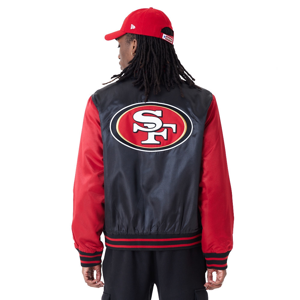 San Francisco 49ers Satin New Era NFL Bomber Jacket