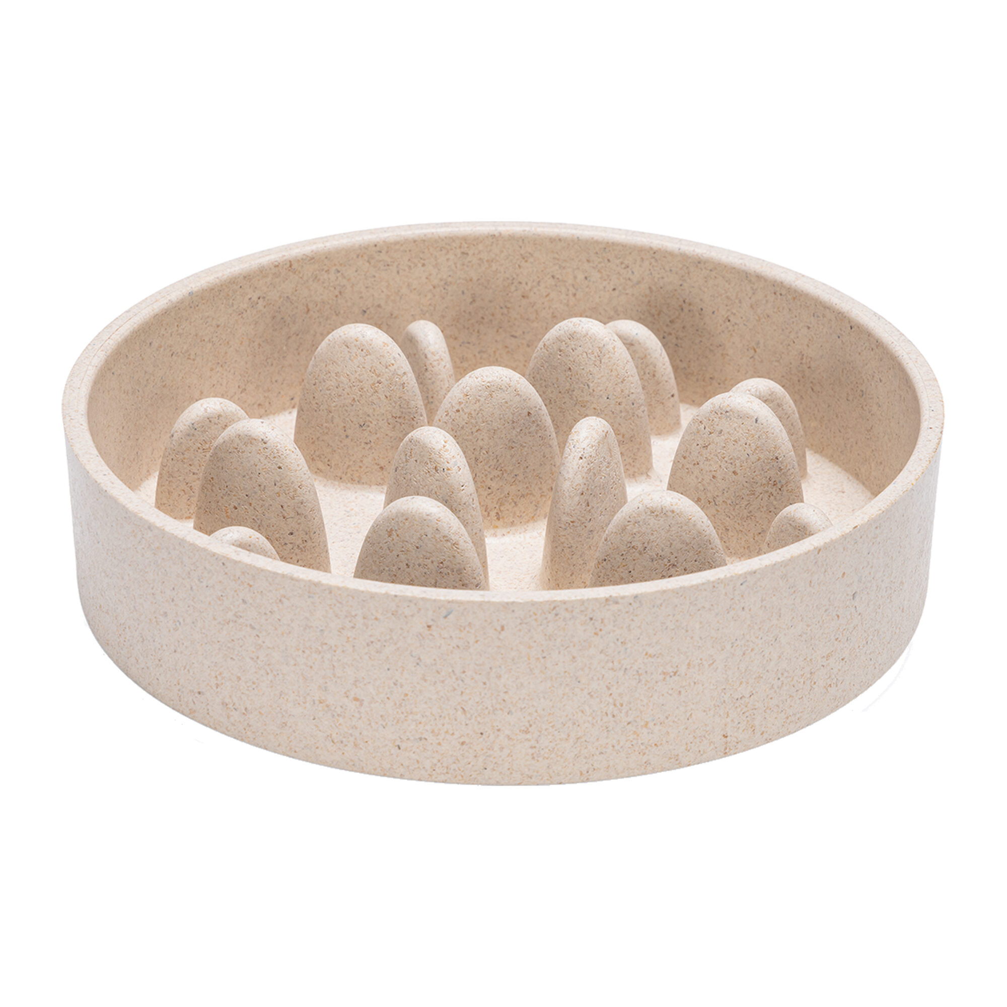 Designed by Lotte Bamboo Slowfeeder Pom - Cat - Beige