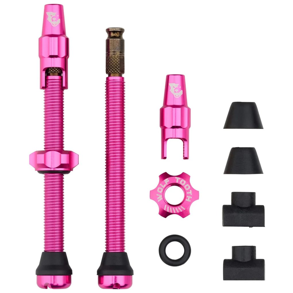 Wolf Tooth Valve Stem Kit - Tubeless | Clik Valve (SCV) - pink