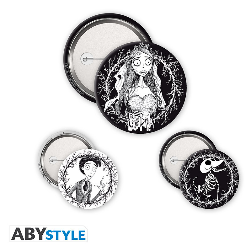 CORPSE BRIDE Badge Pack Trio
