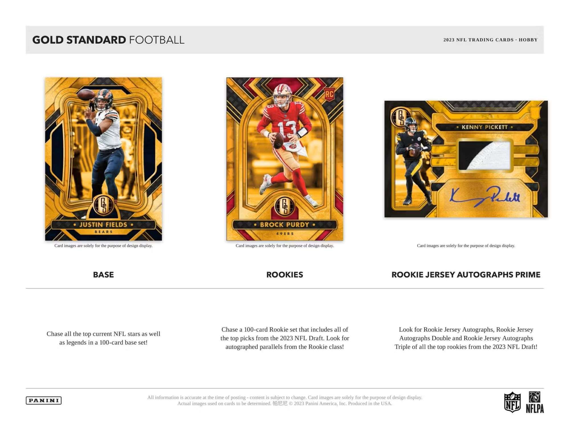 2023 Panini Gold Standard NFL Football Hobby Box