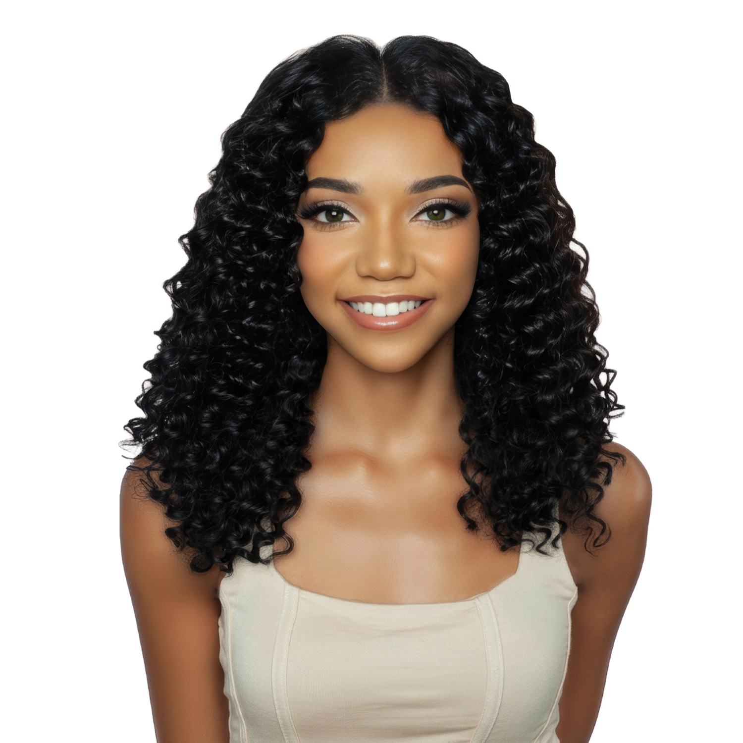 Mane Concept Human Hair Crochet Braids Pristine Micro Feather Crochet Deep Wave 14
