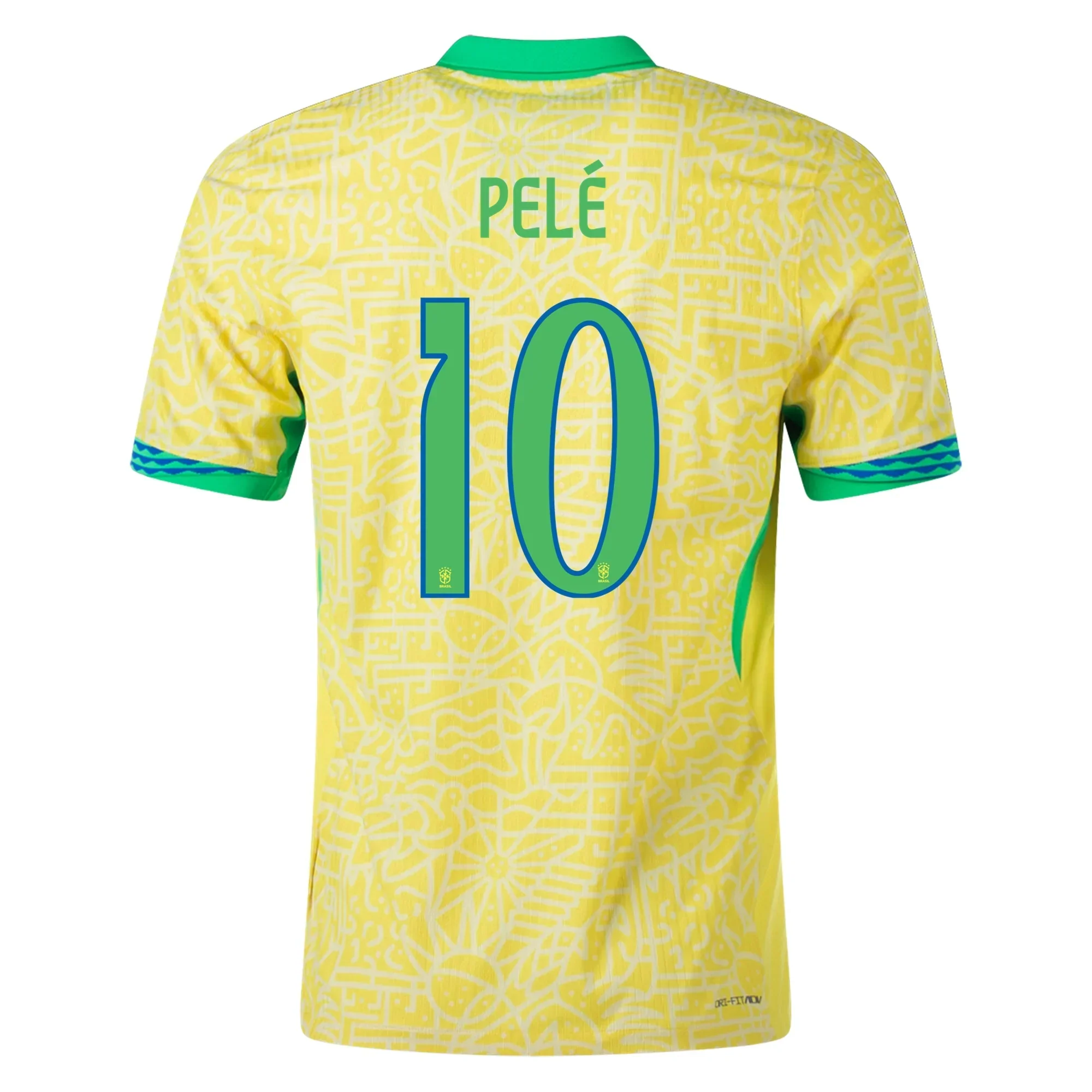 Mens Brazil Pele Home Jersey 24/25 (Dynamic Yellow/Lemon Chiffon/Green Spark)