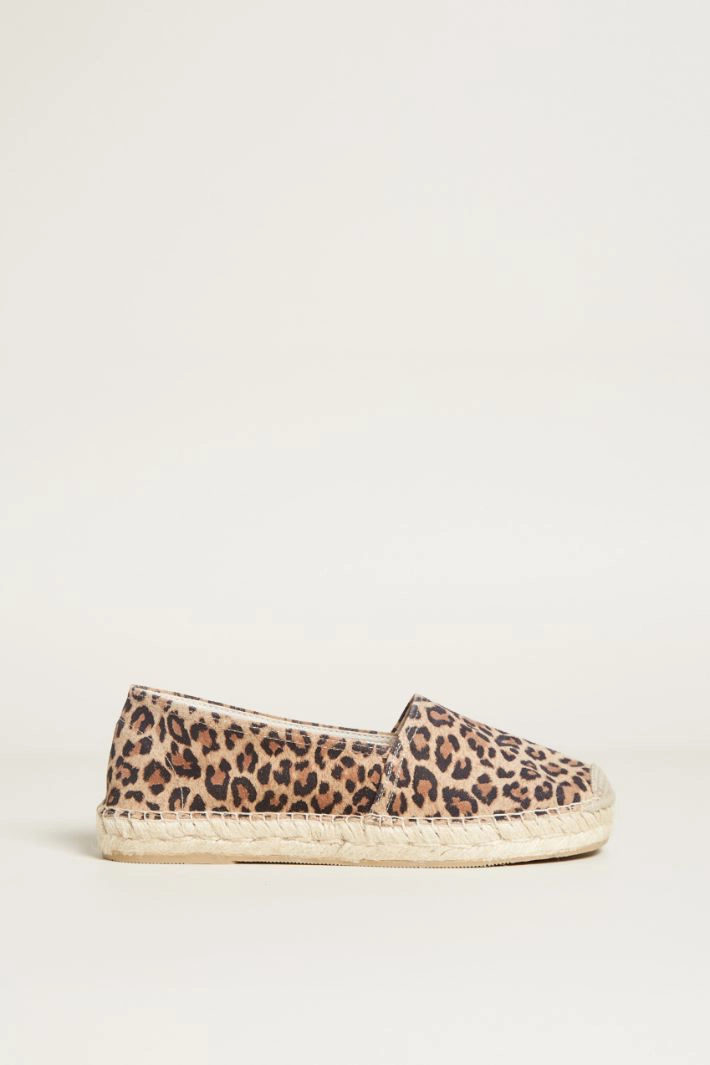 Animal print espadrilles - BROWN BLACK LIGHT BEIGE
