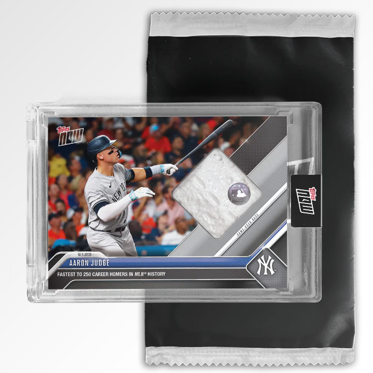 Game-used Base Relic # to 99 or Lower - Aaron Judge - 2023 MLB TOPPS NOW® Card 800