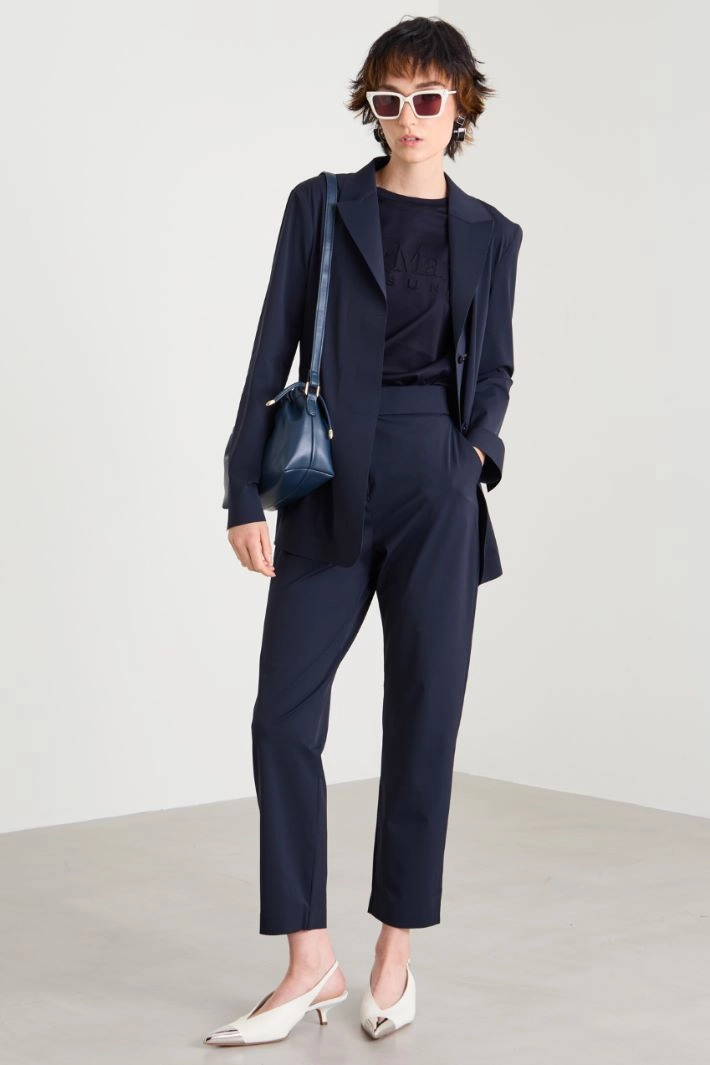 Technical jersey blazer - NIGHT BLUE