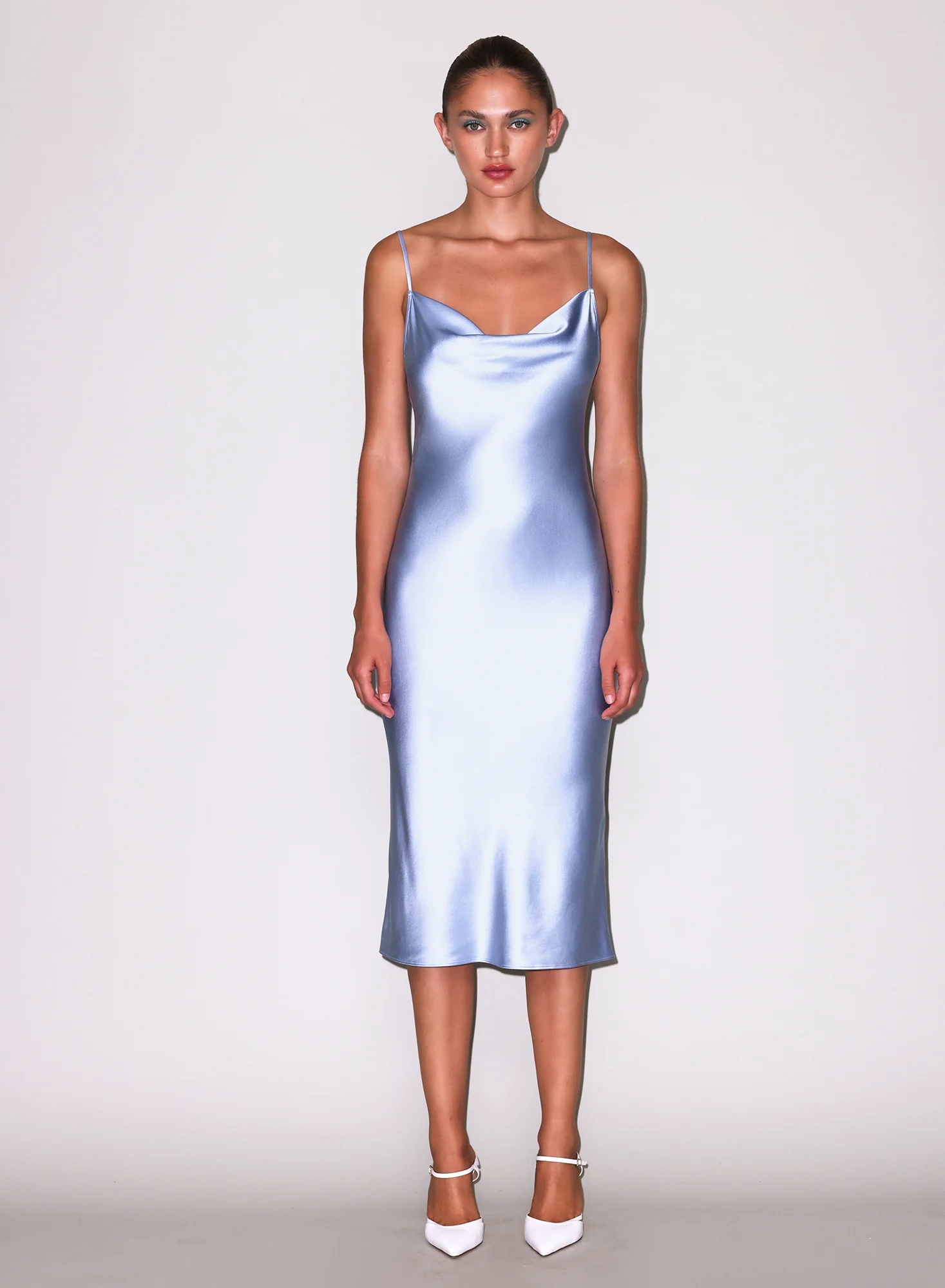 Silk Cowl Slip Dress