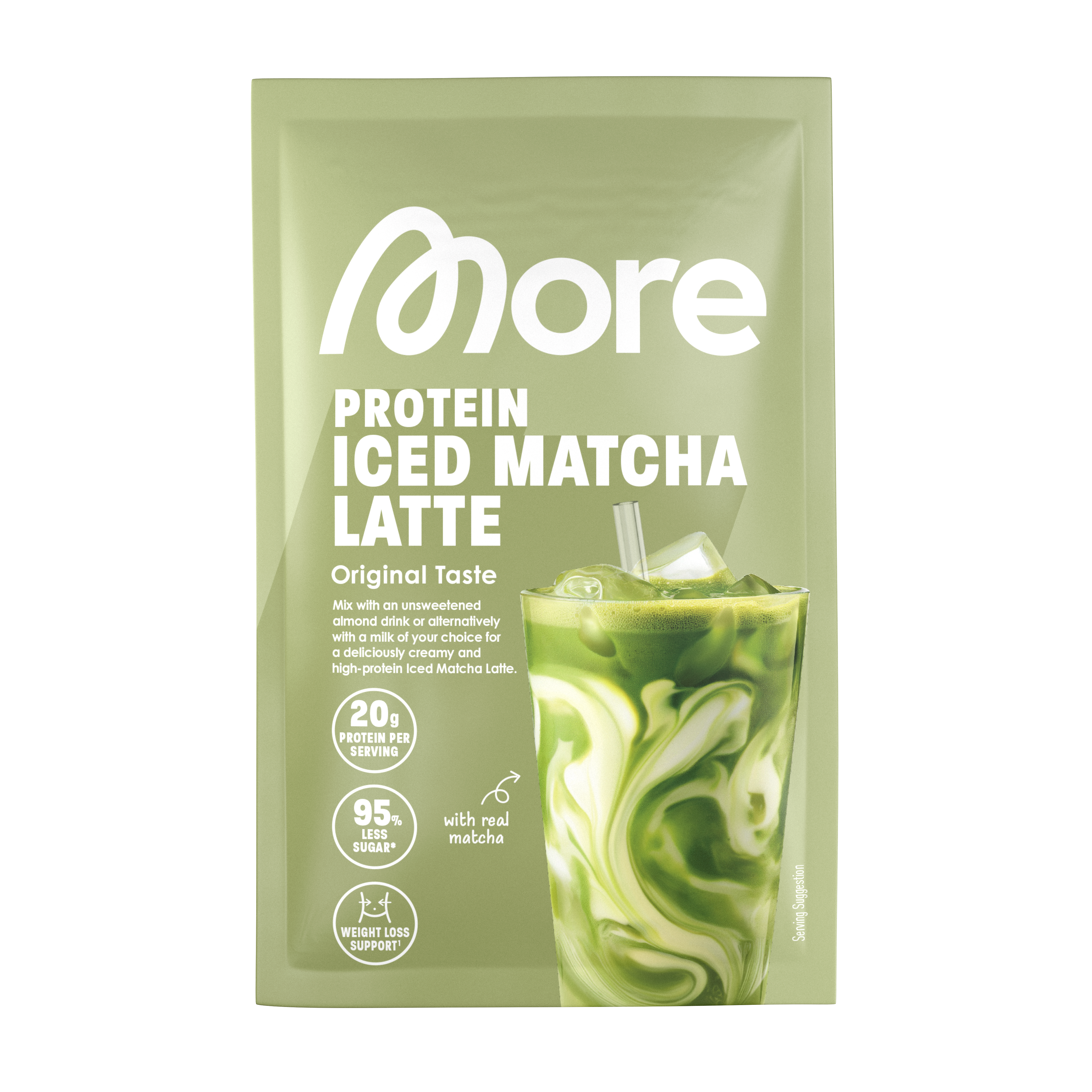 More Protein Iced Matcha Latte