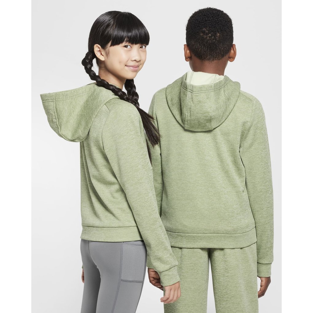 Nike Multi Stain Repel Therma-FIT Hoodie Kids - oil green/olive aura/heatherwhite HF4414-386