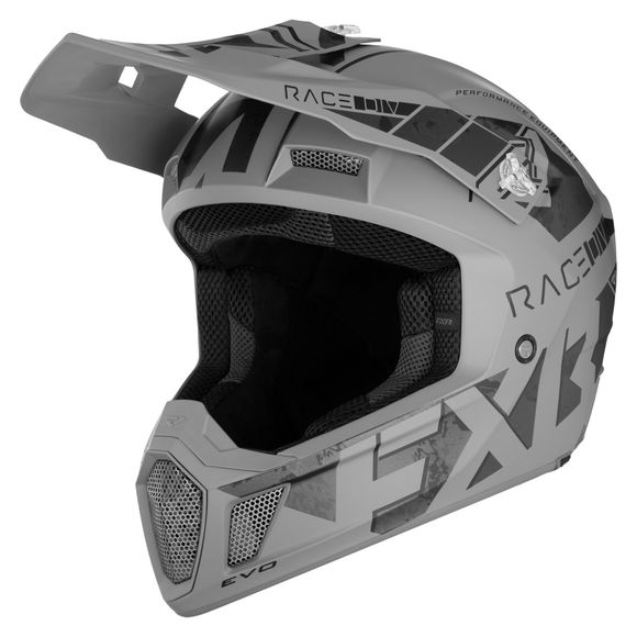 FXR CLUTCH STEALTH 24 2024 cross helmet - GrayRef: FXR0548