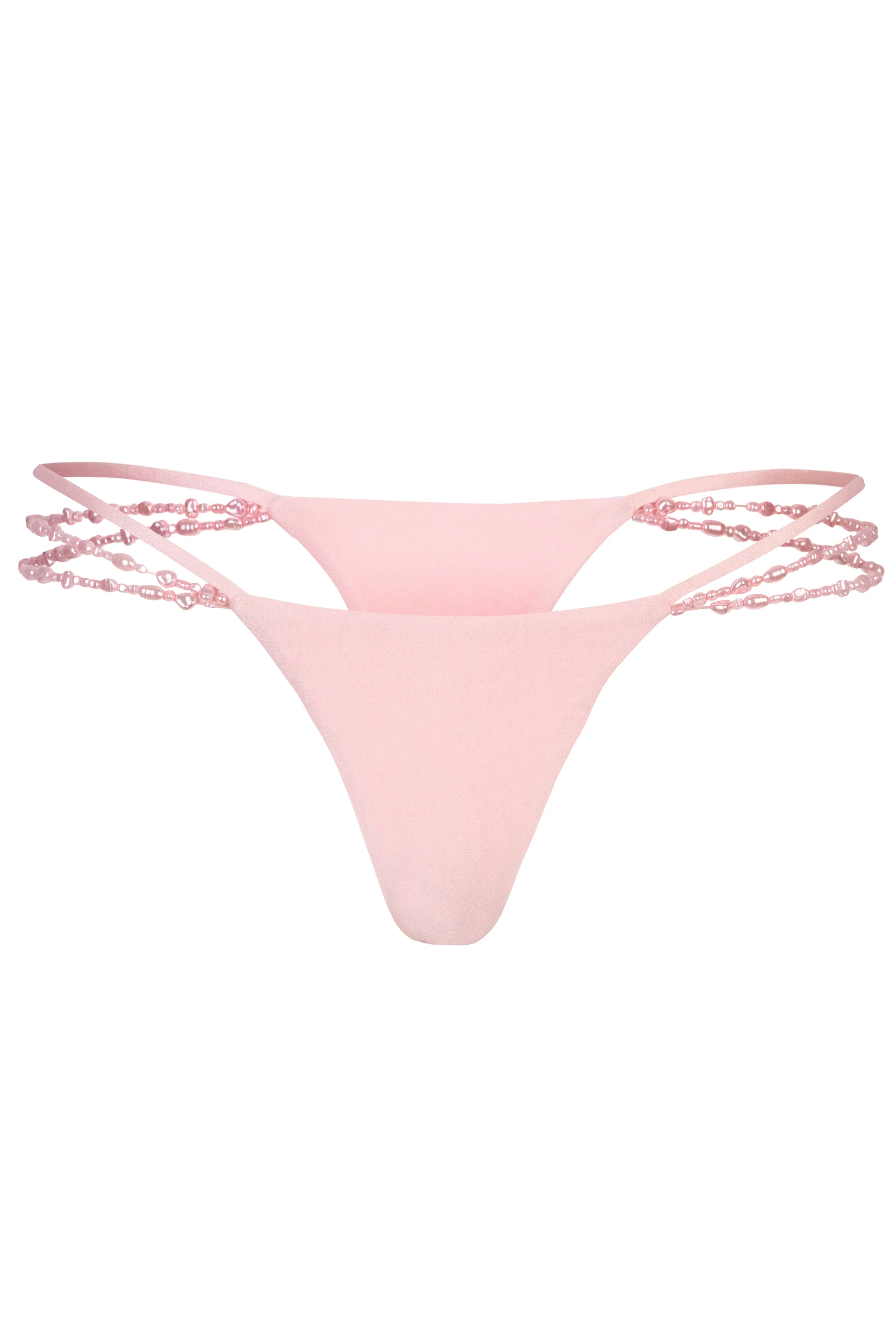 Multi-Strap Cheeky Bikini Bottoms  in Baby Pink