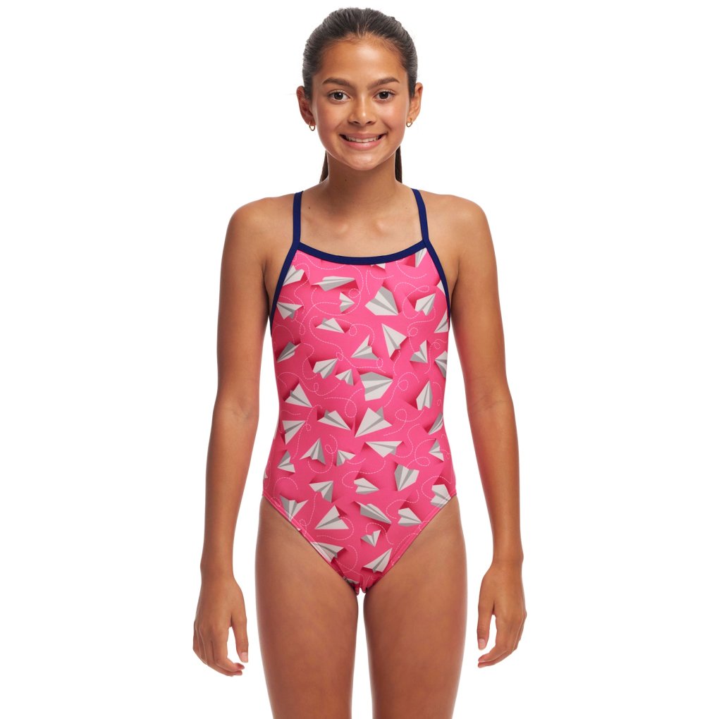 Funkita Single Strap Eco One Piece Swimsuit Girls - Paper Pink
