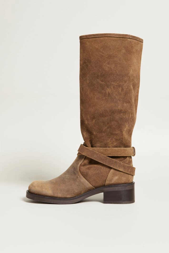 Biker-style boots - BROWN