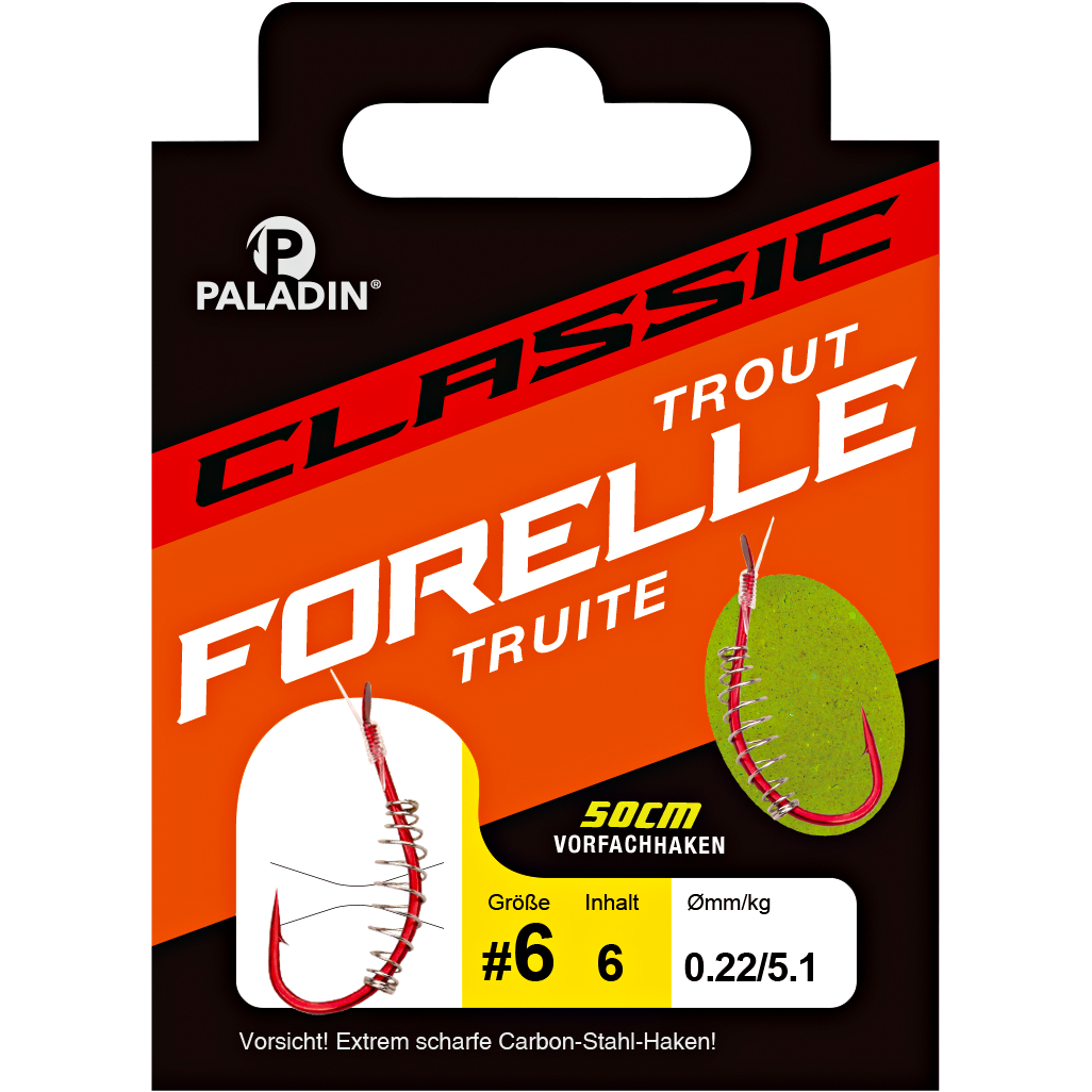 Paladin Trout hook red with spiral (200 cm)