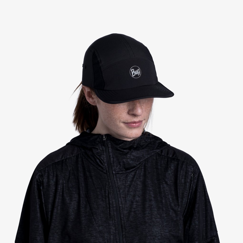 Buff® 5 Panel Go Cap - Solid Black