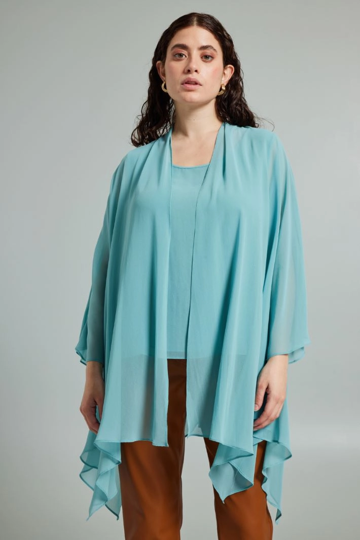 Georgette tunic and vest top - WATER