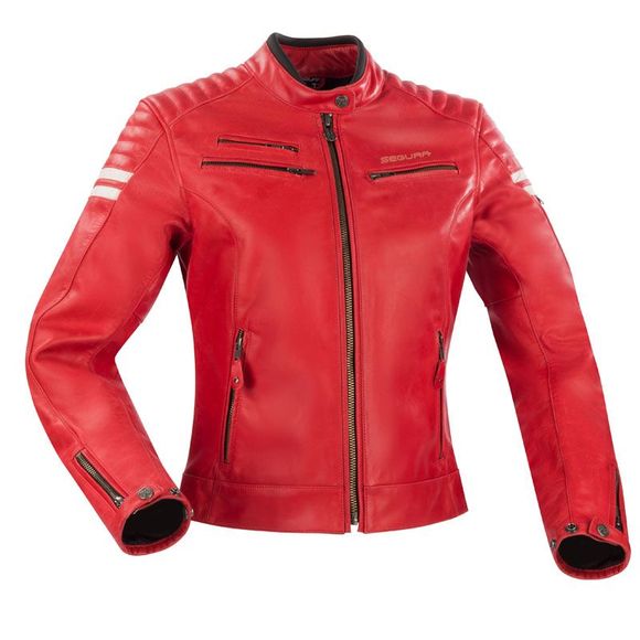 Blouson Moto Segura LADY FUNKY - Rouge / BlancRef : SG1349-C209