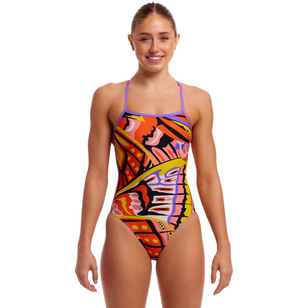 Funkita Tie Me Tight Eco One Piece Swimsuit Women - Gold Tips