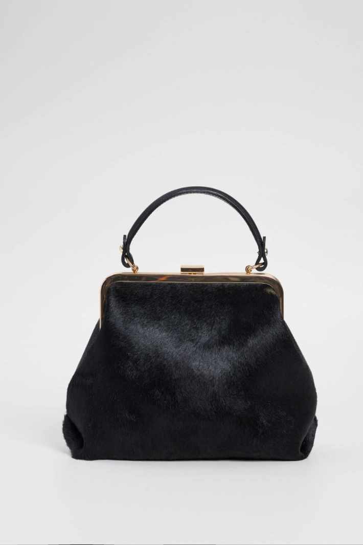 Ponyskin bag - BLACK