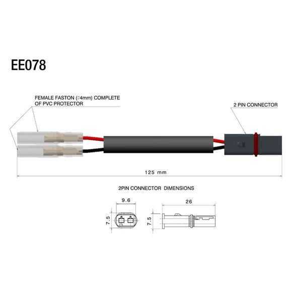 Rizoma BMW connectors for flashing lights and veloce rear view mirrorRef: rz0143 / ee078h
