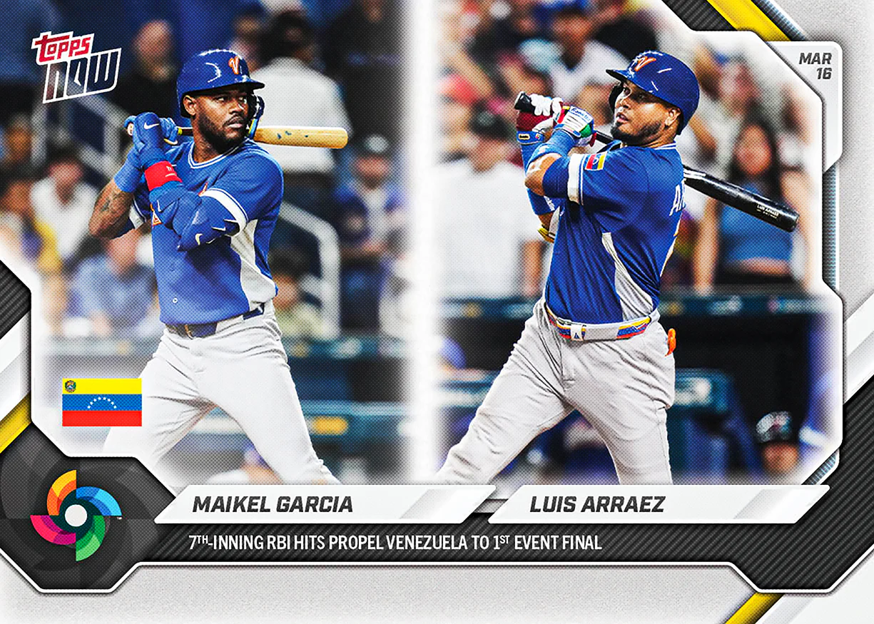 Maikel Garcia / Luis Arraez - 2026 World Baseball Classic Topps NOW® - Card 39 - PR: 1291