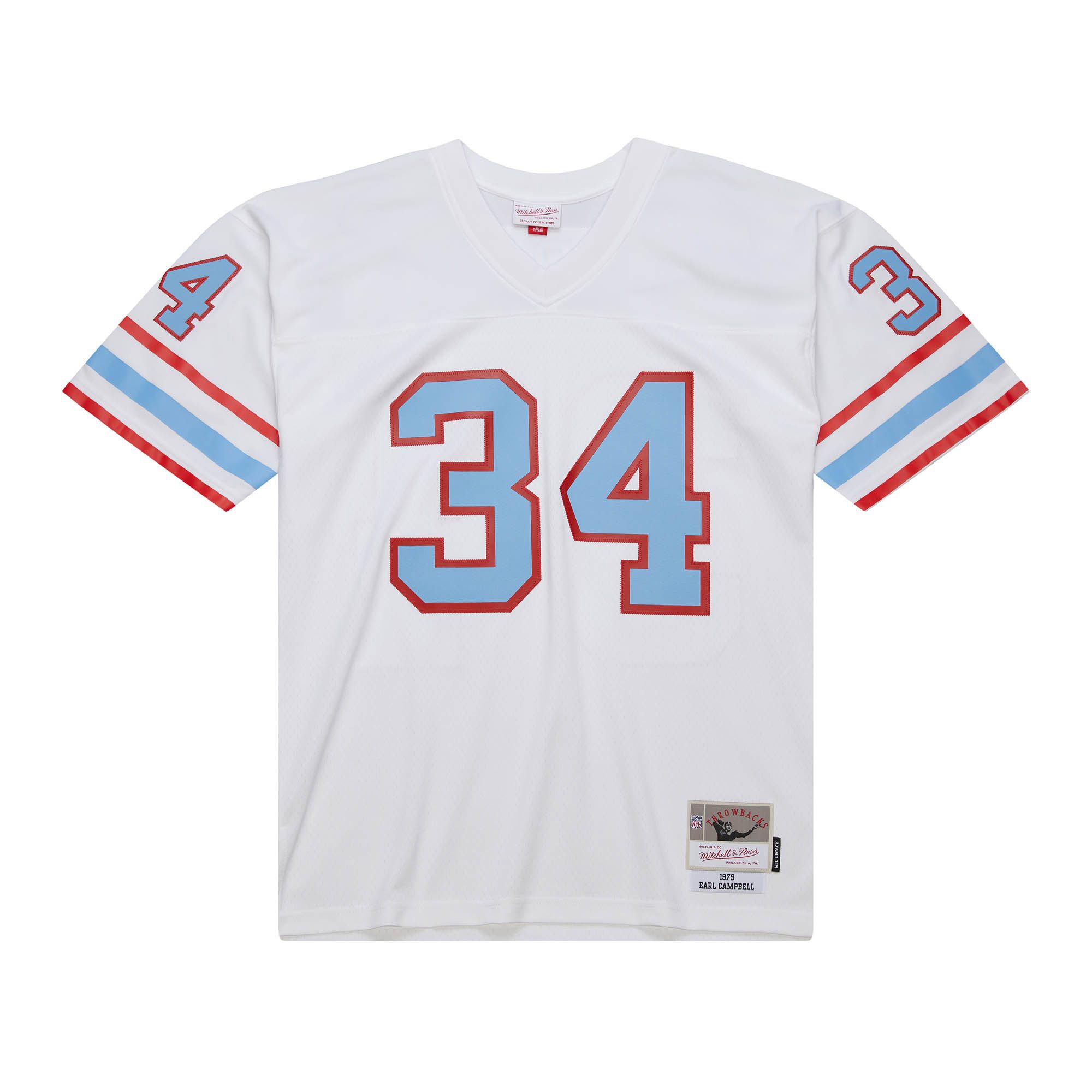 Earl Campbell #34 Houston Oilers 1979 Legacy Throwback NFL Jersey White
