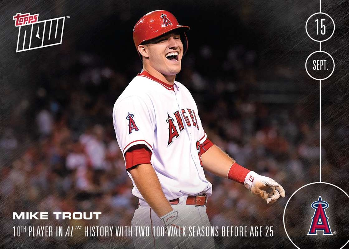 MIKE TROUT - 9/15/16 TOPPS NOW® Card 459 - Print Run: 410