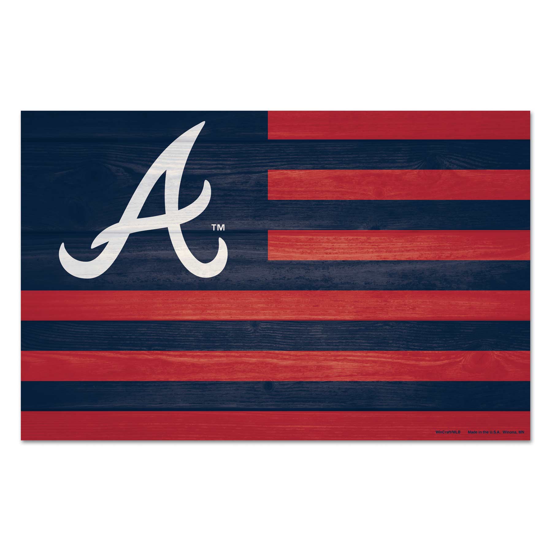 Atlanta Braves MLB Americana Wood Sign