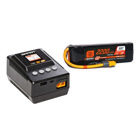 Smart Powerstage 3S Air Bundle: G2 2200mAh 3S LiPo IC3 & S155 Charger, Spektrum SPMXPSA400