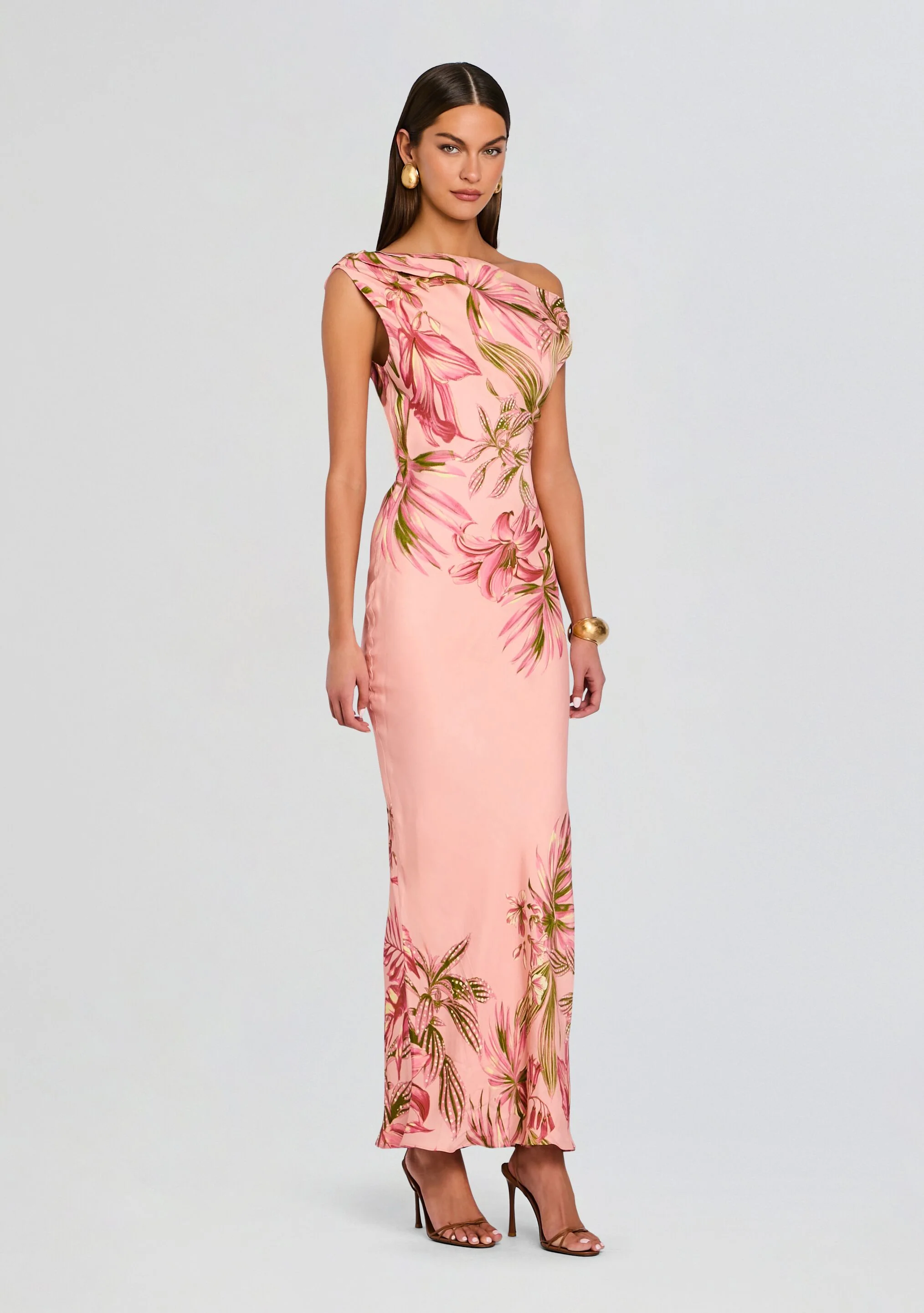 Cain One Shoulder Maxi Dress