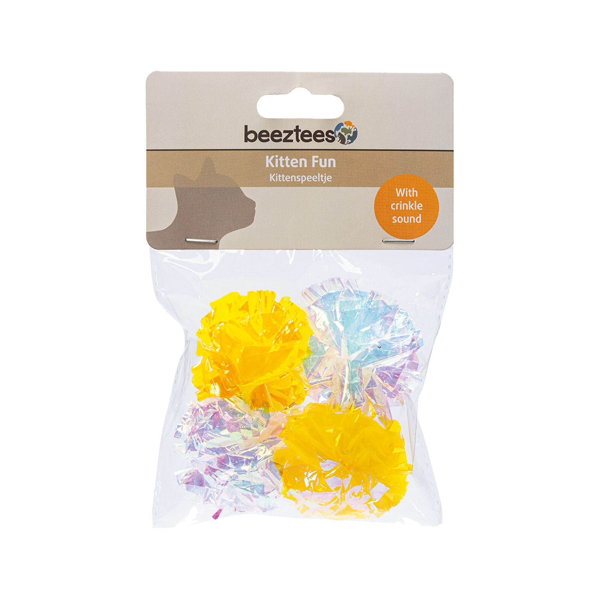 Beeztees Kitten Crinkle Balls - 5 x 5 x 5 cm