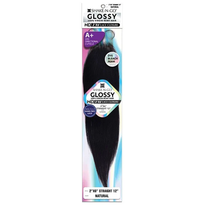 Shake N Go Glossy HD Lace Closure - 2X6 STRAIGHT 12