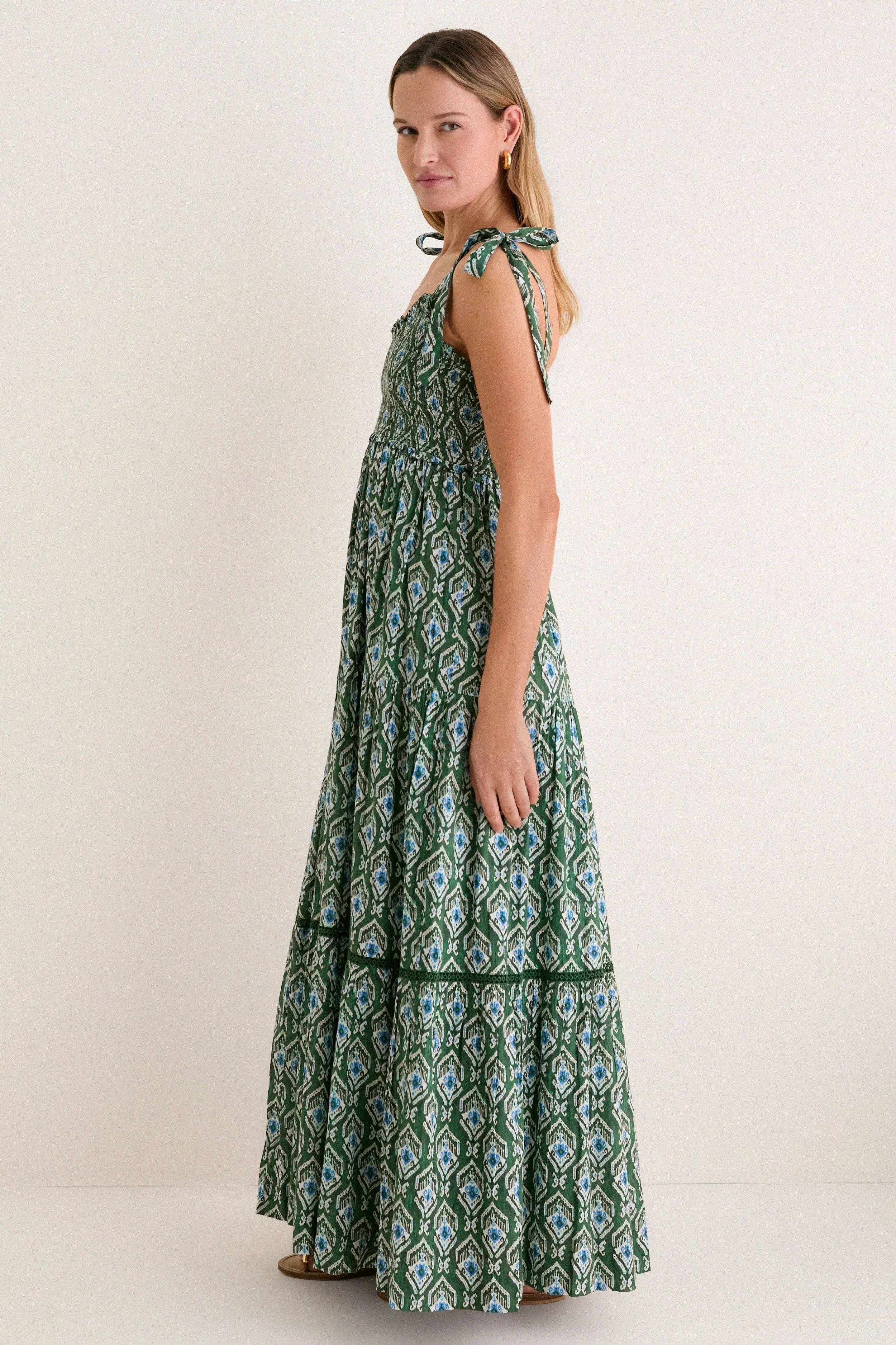 Green Indra Reece Maxi Dress