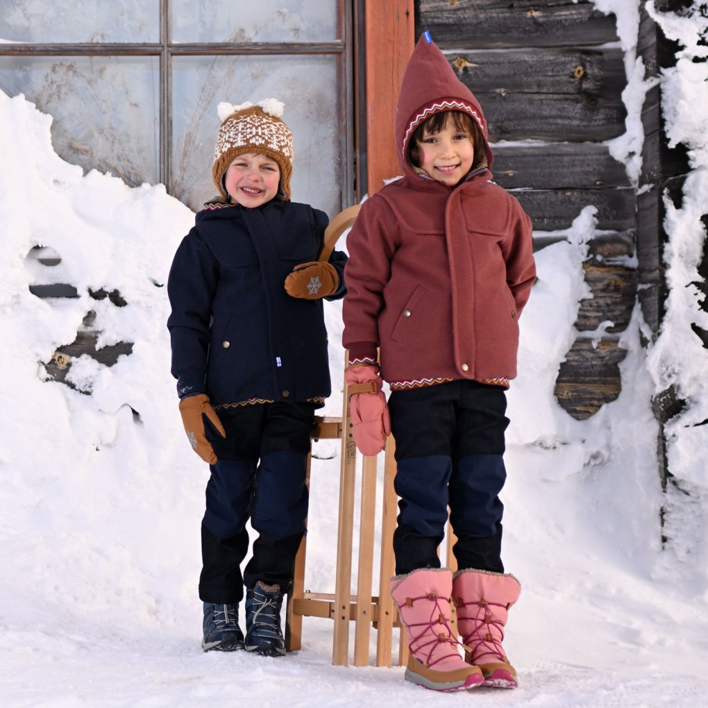 Finkid LUMIPALLO Kids Mittens - dove/navy