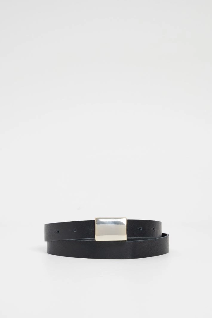 Belt with plate buckle - BLACK