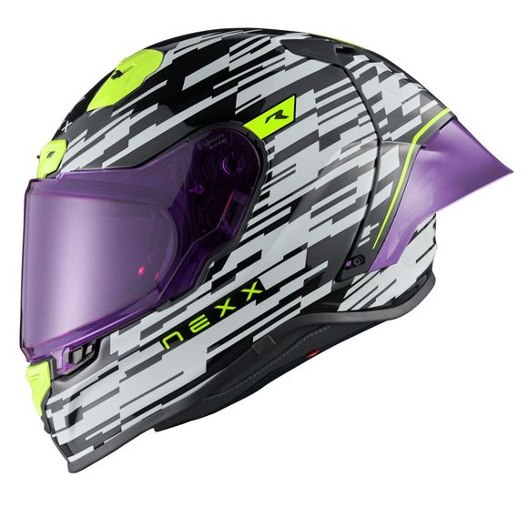 Casque intégral Nexx X.R3R - GLITCH RACER - Blanc / MulticoloreRef : NE0608