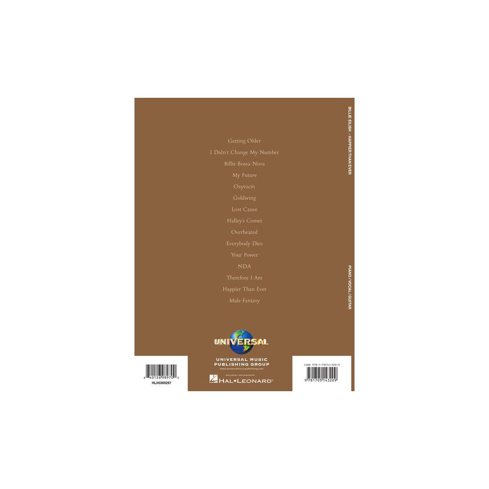 Hal Leonard Billie Eilish Happier Than – Thomann Ireland