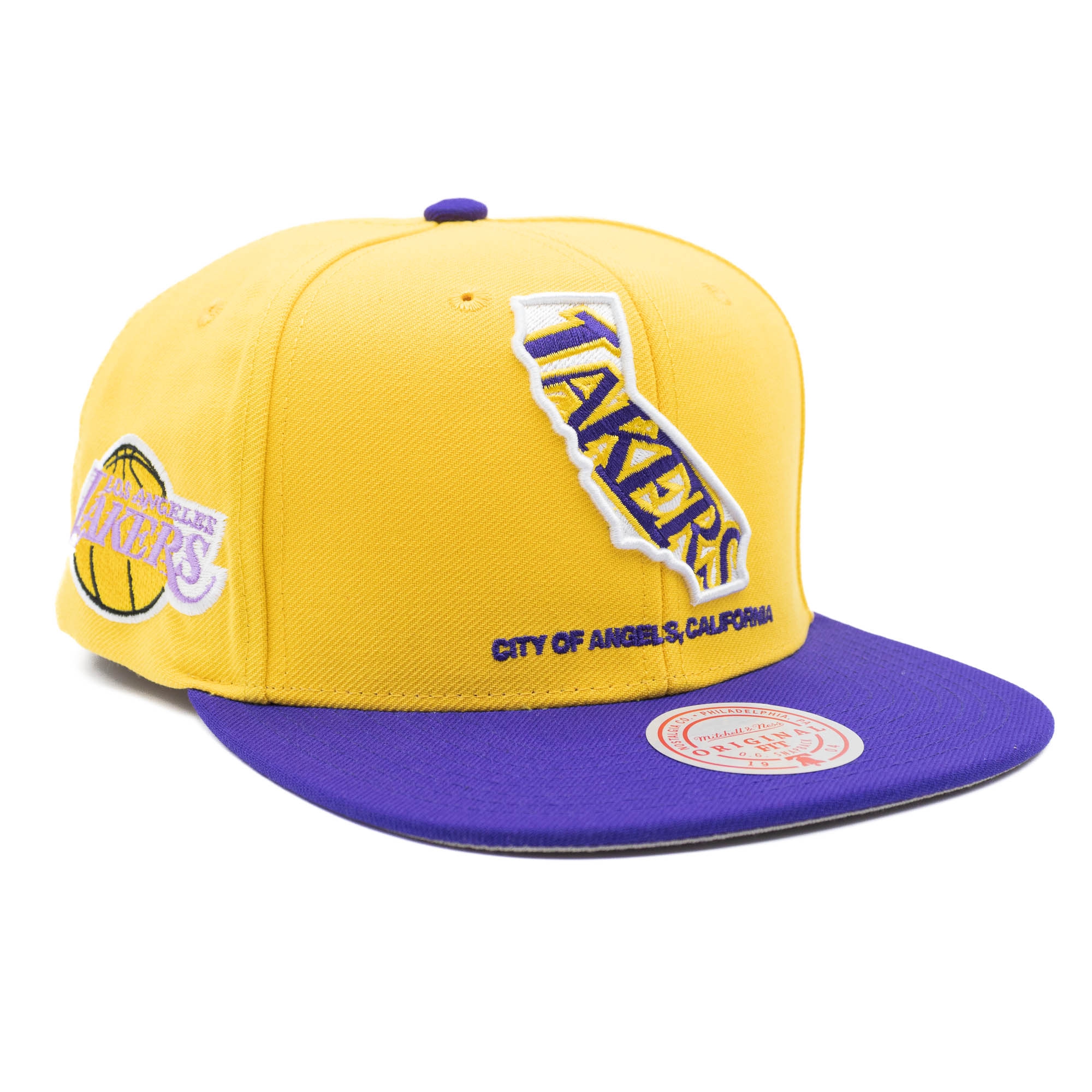 Los Angeles Lakers California Insider Mitchell & Ness Snapback NBA Cap