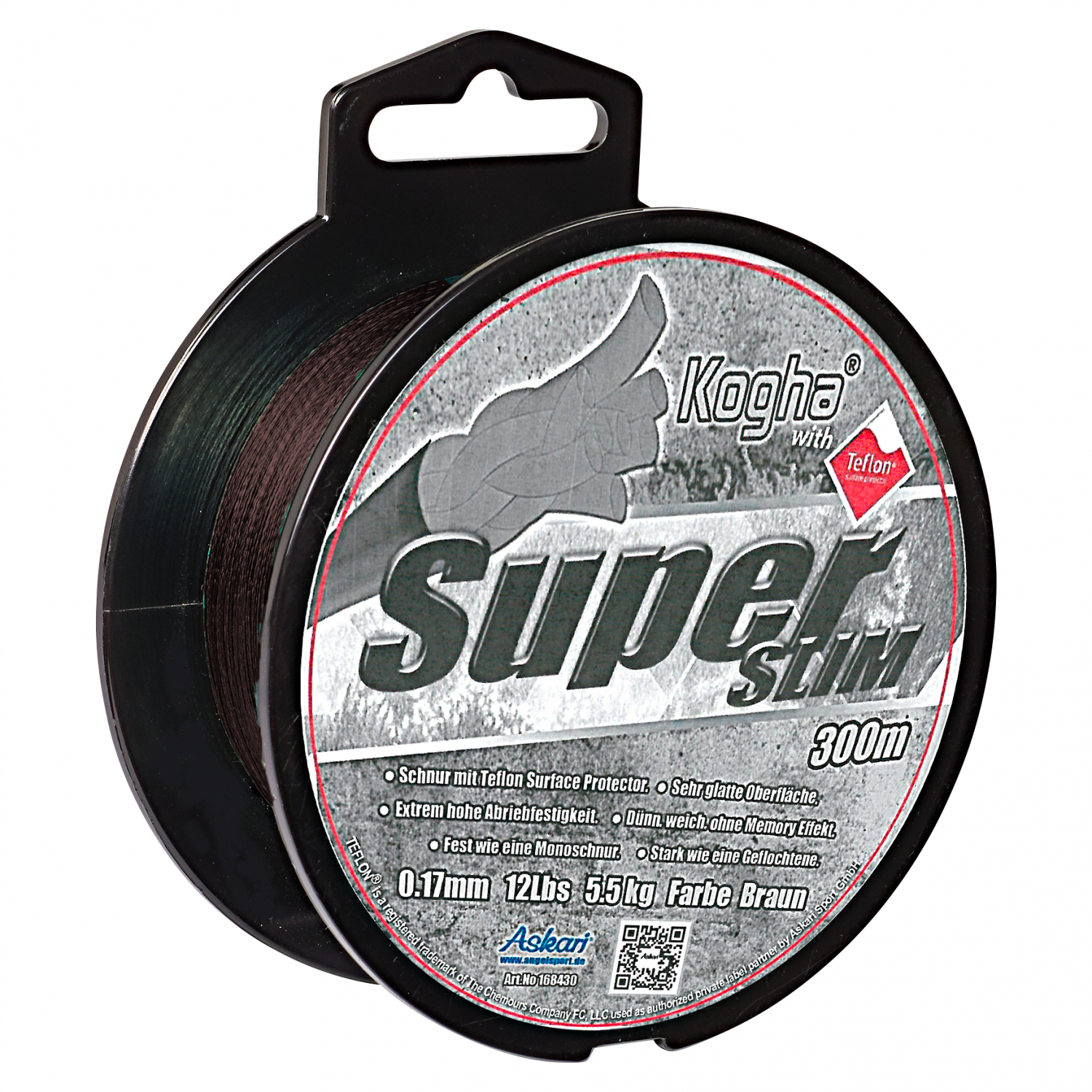 Kogha Fishing Line Super Slim Braided (brown, 300 m)