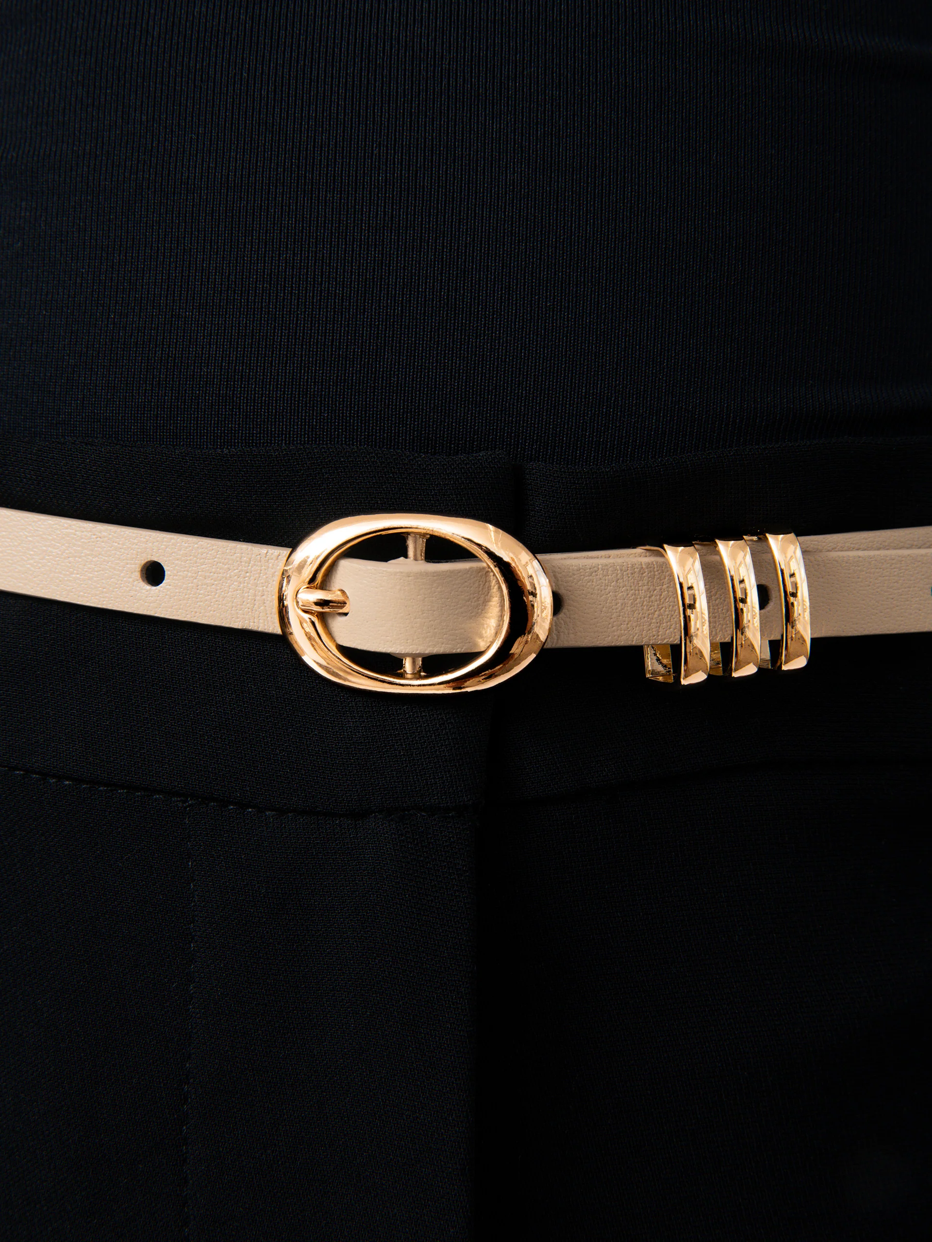 Classic Skinny Belt in Ivory