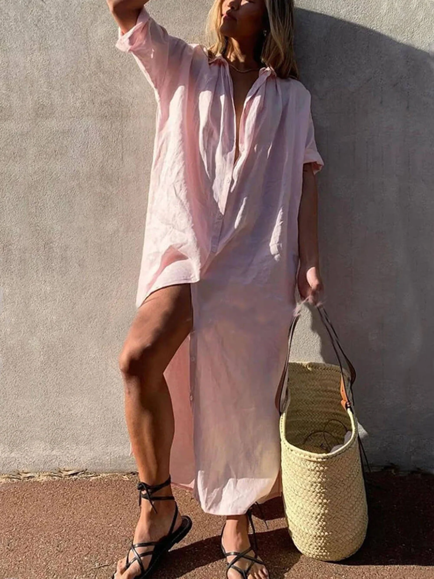 Oversized Shirt Dress